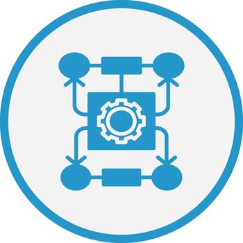 algoritmo píxel cuadrícula obra de arte icono vector