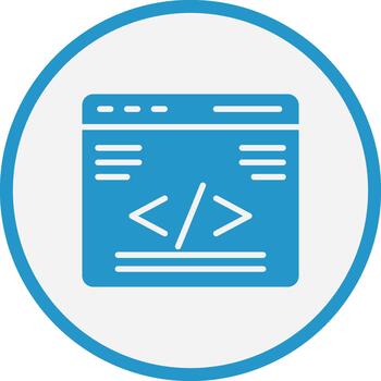 web programación icónico línea formar símbolo vector