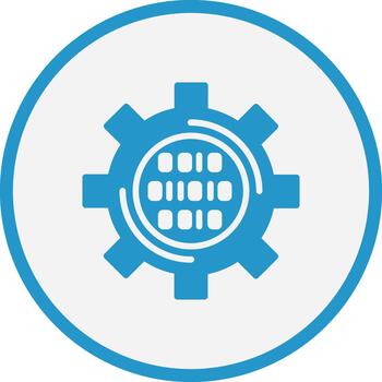 Binary Code Minimal Graphic Visual Icon vector