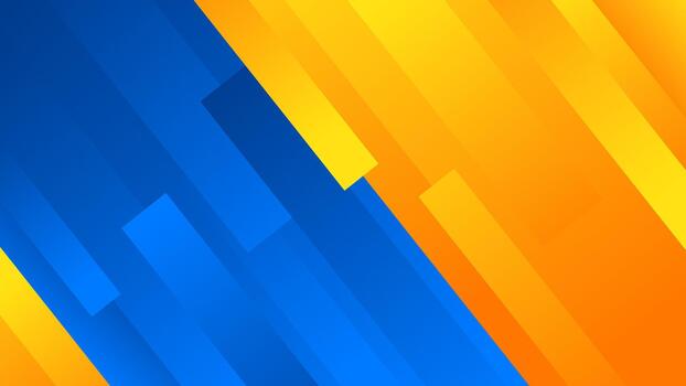 Abstract blue and orange diagonal geometric background with gradient layers. Modern dynamic wallpaper. Suitable for templates, sale banners, business ads, presentations, web, and pages vector