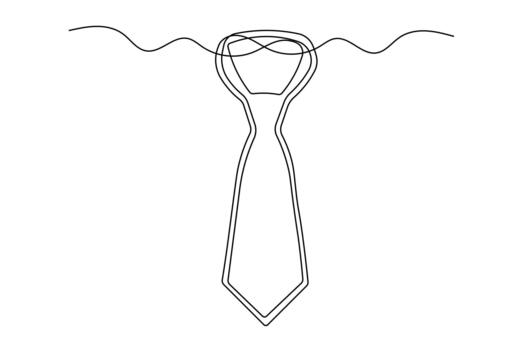 Ties icon continuous one line drawing minimalist style isolate outline vector