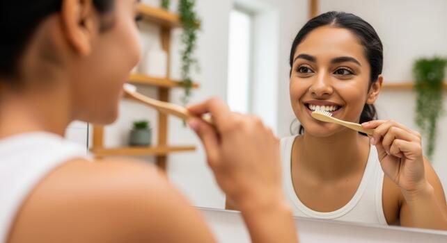 Smiling Female Student Ready for Learning in a Lively Classroom photo