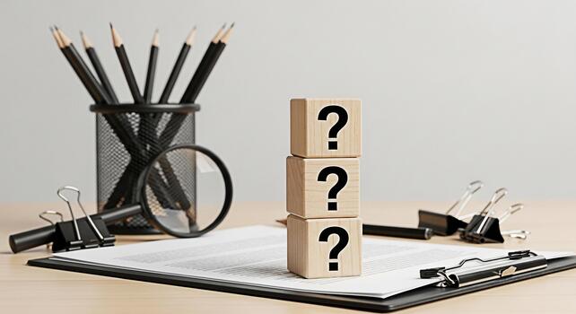 pregunta marca bloques incertidumbre problema resolviendo decisión haciendo análisis investigación investigación examen examen prueba duda Confusión responder solución foto