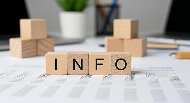 de madera bloques ortografía informacion en un financiero documento en un brillante oficina ajuste representando conocimiento y datos análisis para negocio decisiones y estratégico planificación promoviendo informado opciones foto