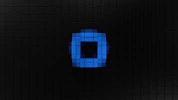 blå stor trogen ringa sömlös abstrakt 3d slinga. 3d tolkning video