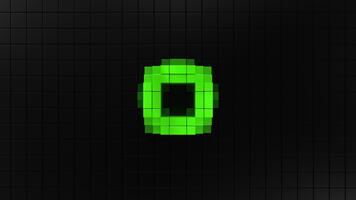 verde neon energia squillare senza soluzione di continuità astratto 3d ciclo continuo animazione. 3d interpretazione video