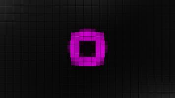 lila små neon ringa sömlös abstrakt 3d slinga animation. 3d tolkning video