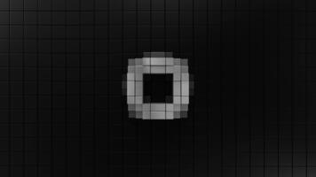 grijs minimaal gloeiend ring naadloos abstract 3d lus. 3d renderen video