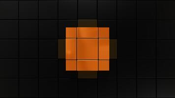 arancia astratto Diviso squillare futuristico senza soluzione di continuità 3d ciclo continuo animazione. 3d interpretazione video