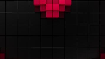 rosso astratto curvo arco senza soluzione di continuità futuristico 3d ciclo continuo. 3d interpretazione video