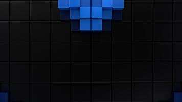 Blue Abstract Curved Arc Seamless Futuristic 3D Loop Animation. 3D rendering video