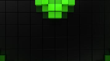 verde astratto curvo arco senza soluzione di continuità futuristico 3d ciclo continuo. 3d interpretazione video