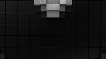 Gray Abstract Curved Arc Minimal Seamless 3D Loop Animation. 3D rendering video