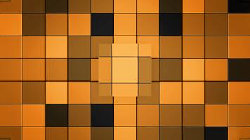 arancia 3d voxel geometrico modello sfondo con looping movimento. 3d interpretazione video