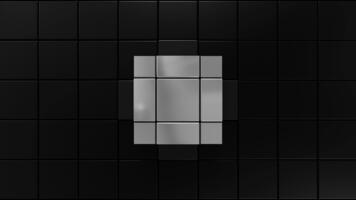 Gray Segmented Ring Minimal Seamless Abstract 3D Loop. 3D rendering video