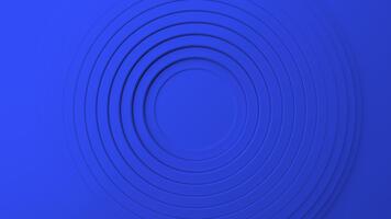 Blue Minimal Concentric Circles Looping Abstract 3D Background. 3D rendering video