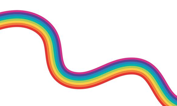 rainbow curved wave background. spectrum path bg vector