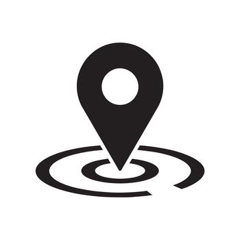 ubicación punto icono ilustración creativo mapa alfiler símbolo diseño modelo para navegación y GPS marca vector