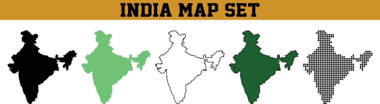 exhaustivo India mapa haz obra de arte para creativo cartografía y presentaciones vector