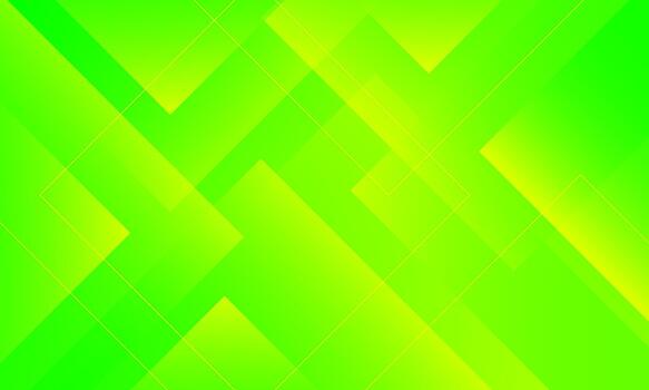 Abstract background of stacked geometric shapes green yellow gradient, modern dynamic combination of abstract shapes and lines. vector