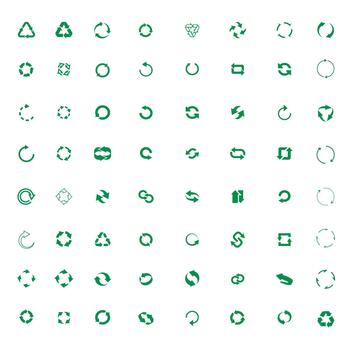 Set of refresh and recycling and download arrows for data and presentation. COLLECTION OF ICONS. vector