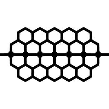 Minimalist geometric honeycomb pattern element isolated vector