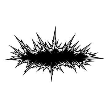 A dynamic stark ink explosion with sharp jagged spiky edges isolated vector