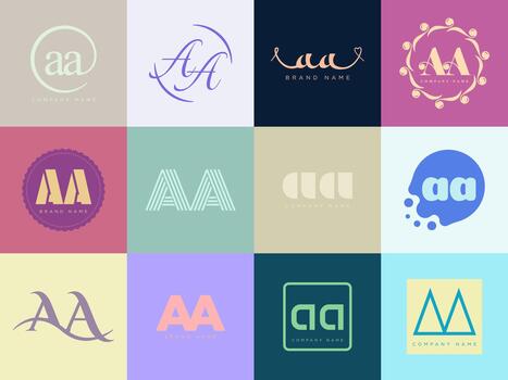 Automóvil club británico logo empresa modelo. letra un y un logotipo conjunto diferente clásico serif letras y moderno negrita texto con diseño elementos. inicial fuente tipografía. vector