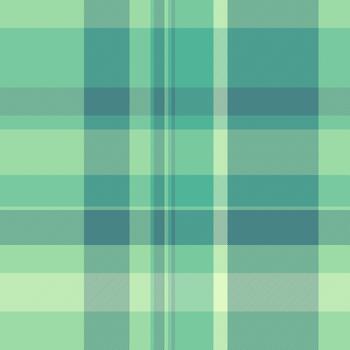 Green plaid pattern. Textile design with intersecting lines, ideal for backgrounds, fabric textures, and graphic projects needing a classic feel. vector