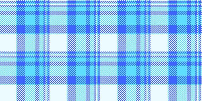 Scottish textile plaid seamless, english fabric tartan . Collection background check texture pattern in azure and cyan colors. vector