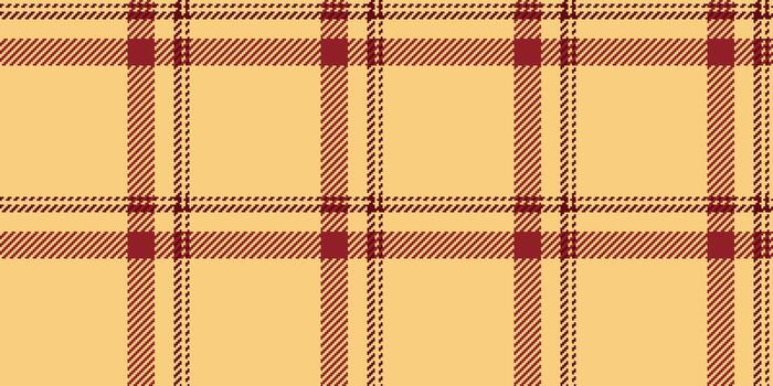 cuadrícula antecedentes textil tela, actualizar sin costura textura. de coser modelo cheque tartán tartán en ámbar y rojo colores. vector