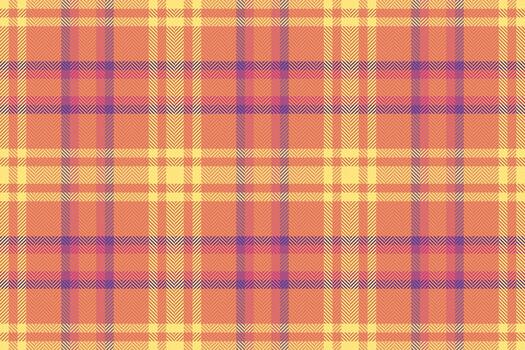 Warmtoned tartan pattern. A seamless texture of intersecting lines for classic textile or paper design. Use for cozy themes, heritage projects, or backdrops. vector