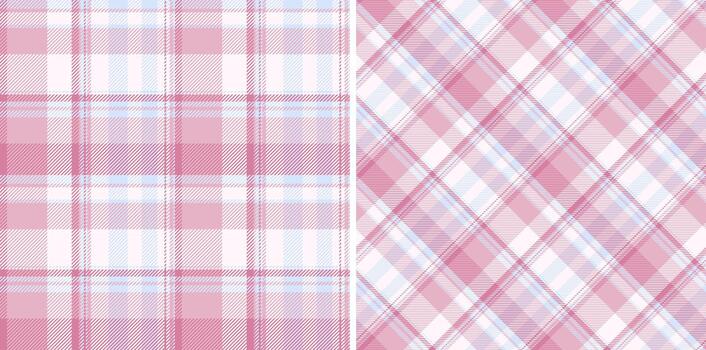 tartán tartán de antecedentes textil sin costura con un cheque textura tela modelo. conjunto en ligero colores para hule Manteles diseños vector