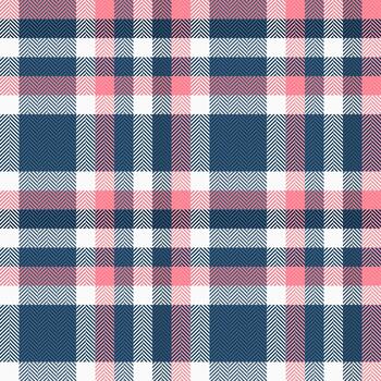 lleno textil tartán patrón, repitiendo sin costura textura tela. pañuelo antecedentes tartán cheque en cian y blanco colores. vector