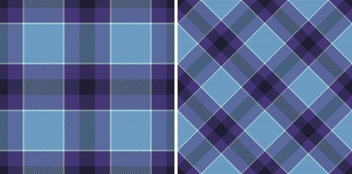 Texture fabric check of pattern background with a tartan textile seamless plaid. Set in sea colors for modern carpet trends. vector