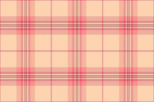 Mid pattern fabric , structure check background plaid. Rug texture textile tartan seamless in red and peach puff colors. vector