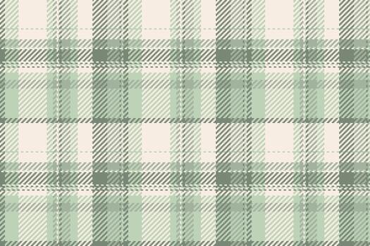 Classic plaid pattern. Textile design with woven fabric texture in muted greens. Ideal for backgrounds, apparel, or graphic projects needing a traditional touch. vector