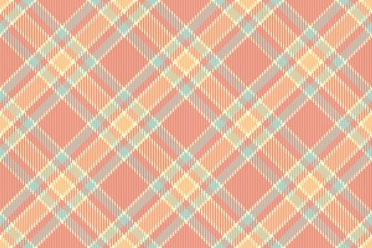 Classic plaid pattern with a woven texture. Pastel hues create a warm, inviting feel. Ideal for backgrounds, textiles, and graphic design projects needing a touch of heritage. vector