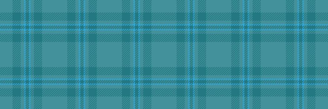 Craft textile fabric , romance background plaid texture. Wool tartan pattern seamless check in cyan color. vector