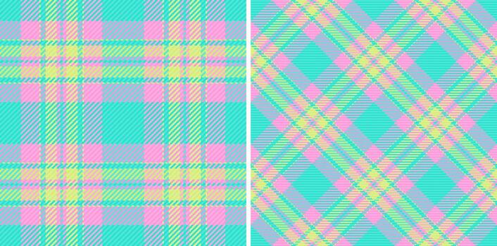 modelo sin costura de tela textura antecedentes con un tartán tartán cheque textil. conjunto en primavera colores de otoño Moda tendencias vector