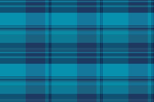 Perfect plaid background check, custom fabric pattern. Service seamless texture textile tartan in cyan and blue colors. vector