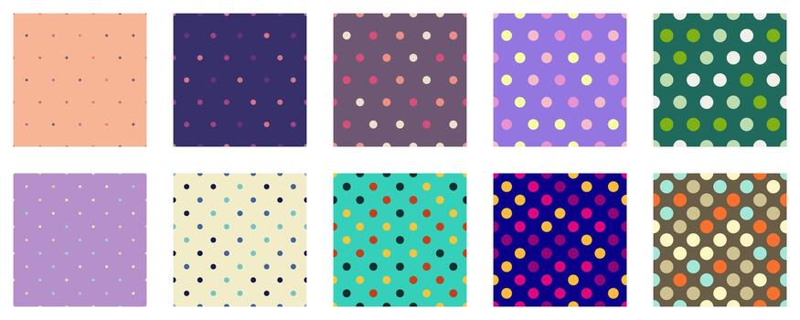 Set dots seamless pattern. Simple background for web or print. Abstract surface. vector