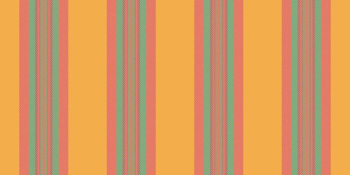 Greeting background textile, relax stripe fabric texture. Dividing vertical lines pattern seamless in amber and pink colors. vector