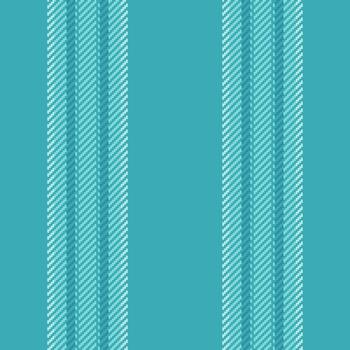 sesenta textura líneas textil, 70s tela modelo. fabricación vertical raya sin costura antecedentes en cian y verde azulado colores. vector