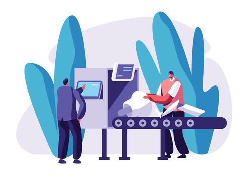 ingenieros masculino caracteres conjunto arriba partes de robot vector