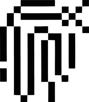 resumen píxel Arte representación de un fallar digital figura en un blanco antecedentes vector