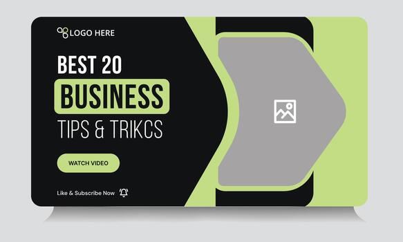 Editable business idea tips and tricks thumbnail banner design, product business techniques, fully editable eps 10 file format vector