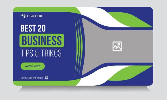 Business idea tips and tricks thumbnail banner design, product business techniques, fully editable eps 10 file format vector