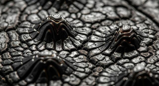 Abstract Metallic Black Texture Surface Design photo