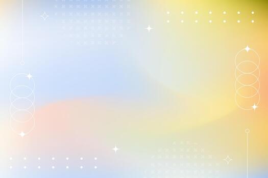 Soft pastel gradient background with subtle geometric shapes and ethereal white line art accents for design vector